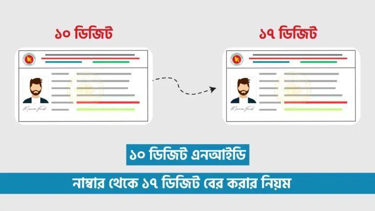 ১০ সংখ্যার NID থেকে ১৭ সংখ্যার এনআইডি